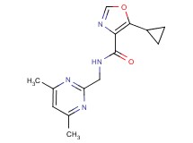 5-cyclopropyl-N-[(4,6-dimethyl-2-pyrimidinyl)methyl]-1,3-oxazole-4-carboxamide