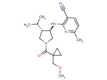 2-[((3R*,4S*)-4-isopropyl-1-{[1-(methoxymethyl)cyclopropyl]carbonyl}-3-pyrrolidinyl)amino]-6-methylnicotinonitrile
