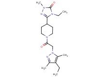 4-ethyl-5-{1-[(4-ethyl-3,5-dimethyl-1H-pyrazol-1-yl)acetyl]piperidin-4-yl}-2-methyl-2,4-dihydro-3H-1,2,4-triazol-3-one