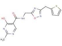 4-hydroxy-2-methyl-N-{[3-(2-thienylmethyl)-1,2,4-oxadiazol-5-yl]methyl}pyrimidine-5-carboxamide