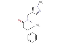 5-methyl-1-[(1-methyl-1H-pyrazol-4-yl)methyl]-5-phenylpiperidin-2-one