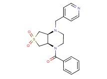 (4aS*,7aR*)-1-benzoyl-4-(4-pyridinylmethyl)octahydrothieno[3,4-b]pyrazine 6,6-dioxide