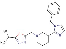 3-(1-benzyl-1H-imidazol-2-yl)-1-[(5-isopropyl-1,3,4-oxadiazol-2-yl)methyl]piperidine