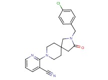 2-[2-(4-chlorobenzyl)-3-oxo-2,8-diazaspiro[4.5]dec-8-yl]nicotinonitrile