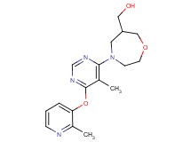 (4-{5-methyl-6-[(2-methylpyridin-3-yl)oxy]pyrimidin-4-yl}-1,4-oxazepan-6-yl)methanol