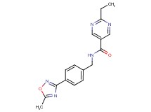 2-ethyl-N-[4-(5-methyl-1,2,4-oxadiazol-3-yl)benzyl]-5-pyrimidinecarboxamide
