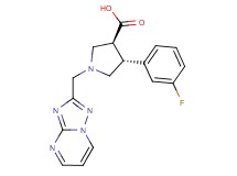 (3S*,4R*)-4-(3-fluorophenyl)-1-([1,2,4]triazolo[1,5-a]pyrimidin-2-ylmethyl)pyrrolidine-3-carboxylic acid