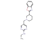 5-{[3-(1,3-benzoxazol-2-yl)piperidin-1-yl]methyl}-N-ethylpyrimidin-2-amine