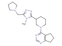 4-{3-[4-methyl-5-(pyrrolidin-1-ylmethyl)-4H-1,2,4-triazol-3-yl]piperidin-1-yl}-6,7-dihydro-5H-cyclopenta[d]pyrimidine