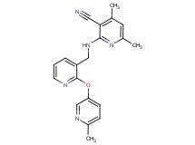 4,6-dimethyl-2-[({2-[(6-methylpyridin-3-yl)oxy]pyridin-3-yl}methyl)amino]nicotinonitrile