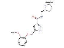 5-[(2-methoxyphenoxy)methyl]-N-[(2S)-pyrrolidin-2-ylmethyl]-1H-pyrazole-3-carboxamide