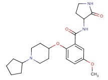 2-[(1-cyclopentylpiperidin-4-yl)oxy]-5-methoxy-N-(2-oxopyrrolidin-3-yl)benzamide