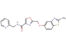 2-{[(2-methyl-1,3-benzothiazol-5-yl)oxy]methyl}-N-(2-pyridinylmethyl)-1,3-oxazole-4-carboxamide