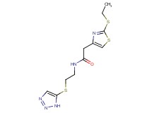 2-[2-(ethylthio)-1,3-thiazol-4-yl]-N-[2-(1H-1,2,3-triazol-5-ylthio)ethyl]acetamide