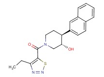 (3S*,4S*)-1-[(4-ethyl-1,2,3-thiadiazol-5-yl)carbonyl]-4-(2-naphthyl)piperidin-3-ol