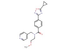 4-(5-cyclopropyl-1,2,4-oxadiazol-3-yl)-N-(2-methoxyethyl)-N-(pyridin-4-ylmethyl)benzamide