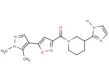 1-{[5-(1,5-dimethyl-1H-pyrazol-4-yl)-3-isoxazolyl]carbonyl}-3-(1H-imidazol-2-yl)piperidine