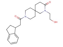 9-(2,3-dihydro-1H-inden-1-ylacetyl)-2-(2-hydroxyethyl)-2,9-diazaspiro[5.5]undecan-3-one