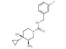 (3R*,4R*)-4-cyclopropyl-N-(3-fluorobenzyl)-4-hydroxy-3-methylpiperidine-1-carboxamide
