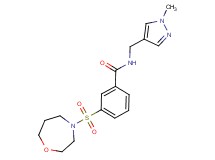 N-[(1-methyl-1H-pyrazol-4-yl)methyl]-3-(1,4-oxazepan-4-ylsulfonyl)benzamide