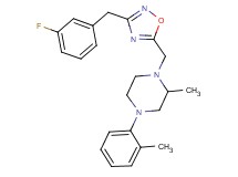 1-{[3-(3-fluorobenzyl)-1,2,4-oxadiazol-5-yl]methyl}-2-methyl-4-(2-methylphenyl)piperazine