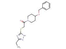 4-(benzyloxy)-1-{[(3-ethyl-1H-1,2,4-triazol-5-yl)thio]acetyl}piperidine