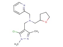 1-(5-chloro-1,3-dimethyl-1H-pyrazol-4-yl)-N-(pyridin-2-ylmethyl)-N-(tetrahydrofuran-2-ylmethyl)methanamine