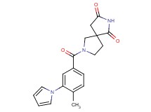 7-[4-methyl-3-(1H-pyrrol-1-yl)benzoyl]-2,7-diazaspiro[4.4]nonane-1,3-dione