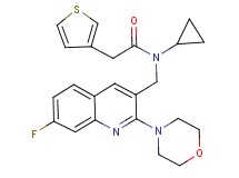 N-cyclopropyl-N-{[7-fluoro-2-(4-morpholinyl)-3-quinolinyl]methyl}-2-(3-thienyl)acetamide