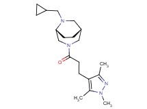 (1R*,5R*)-6-(cyclopropylmethyl)-3-[3-(1,3,5-trimethyl-1H-pyrazol-4-yl)propanoyl]-3,6-diazabicyclo[3.2.2]nonane