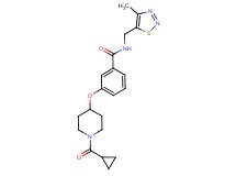 3-{[1-(cyclopropylcarbonyl)piperidin-4-yl]oxy}-N-[(4-methyl-1,2,3-thiadiazol-5-yl)methyl]benzamide