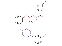 N-[2-(3-{[4-(3-chlorophenyl)-1-piperazinyl]methyl}phenoxy)propyl]-2-methyl-1,3-thiazole-4-carboxamide