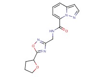 N-{[5-(tetrahydrofuran-2-yl)-1,2,4-oxadiazol-3-yl]methyl}pyrazolo[1,5-a]pyridine-7-carboxamide