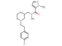 N-({1-[2-(4-chlorophenyl)ethyl]-3-piperidinyl}methyl)-N,1-dimethyl-1H-pyrazole-5-carboxamide