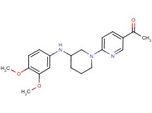 1-(6-{3-[(3,4-dimethoxyphenyl)amino]-1-piperidinyl}-3-pyridinyl)ethanone