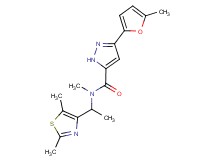 N-[1-(2,5-dimethyl-1,3-thiazol-4-yl)ethyl]-N-methyl-3-(5-methyl-2-furyl)-1H-pyrazole-5-carboxamide