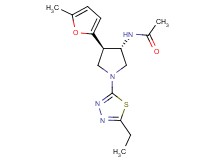 N-[(3S*,4R*)-1-(5-ethyl-1,3,4-thiadiazol-2-yl)-4-(5-methyl-2-furyl)pyrrolidin-3-yl]acetamide