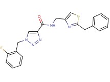 N-[(2-benzyl-1,3-thiazol-4-yl)methyl]-1-(2-fluorobenzyl)-1H-1,2,3-triazole-4-carboxamide