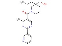{1-[(4-methyl-2-pyridin-3-ylpyrimidin-5-yl)carbonyl]-3-propylpiperidin-3-yl}methanol