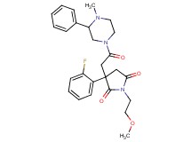 3-(2-fluorophenyl)-1-(2-methoxyethyl)-3-[2-(4-methyl-3-phenyl-1-piperazinyl)-2-oxoethyl]-2,5-pyrrolidinedione