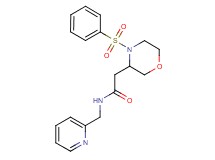 2-[4-(phenylsulfonyl)-3-morpholinyl]-N-(2-pyridinylmethyl)acetamide