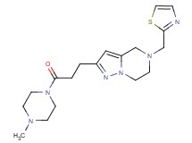 2-[3-(4-methyl-1-piperazinyl)-3-oxopropyl]-5-(1,3-thiazol-2-ylmethyl)-4,5,6,7-tetrahydropyrazolo[1,5-a]pyrazine