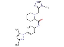N-[4-(3,5-dimethyl-1H-pyrazol-1-yl)phenyl]-1-[(4-methyl-4H-1,2,4-triazol-3-yl)methyl]piperidine-2-carboxamide