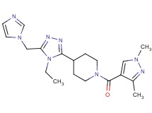 1-[(1,3-dimethyl-1H-pyrazol-4-yl)carbonyl]-4-[4-ethyl-5-(1H-imidazol-1-ylmethyl)-4H-1,2,4-triazol-3-yl]piperidine