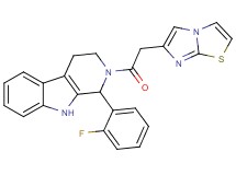 1-(2-fluorophenyl)-2-(imidazo[2,1-b][1,3]thiazol-6-ylacetyl)-2,3,4,9-tetrahydro-1H-beta-carboline