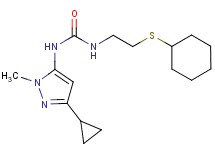 N-[2-(cyclohexylthio)ethyl]-N'-(3-cyclopropyl-1-methyl-1H-pyrazol-5-yl)urea
