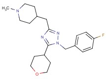 4-{[1-(4-fluorobenzyl)-5-(tetrahydro-2H-pyran-4-yl)-1H-1,2,4-triazol-3-yl]methyl}-1-methylpiperidine