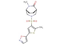 (1S*,5R*)-3-{[5-(5-isoxazolyl)-2-methyl-3-thienyl]sulfonyl}-6-methyl-3,6-diazabicyclo[3.2.2]nonan-7-one