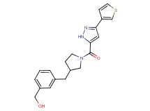 {3-[(1-{[3-(3-thienyl)-1H-pyrazol-5-yl]carbonyl}pyrrolidin-3-yl)methyl]phenyl}methanol