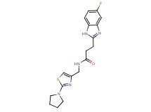 3-(5-fluoro-1H-benzimidazol-2-yl)-N-[(2-pyrrolidin-1-yl-1,3-thiazol-4-yl)methyl]propanamide